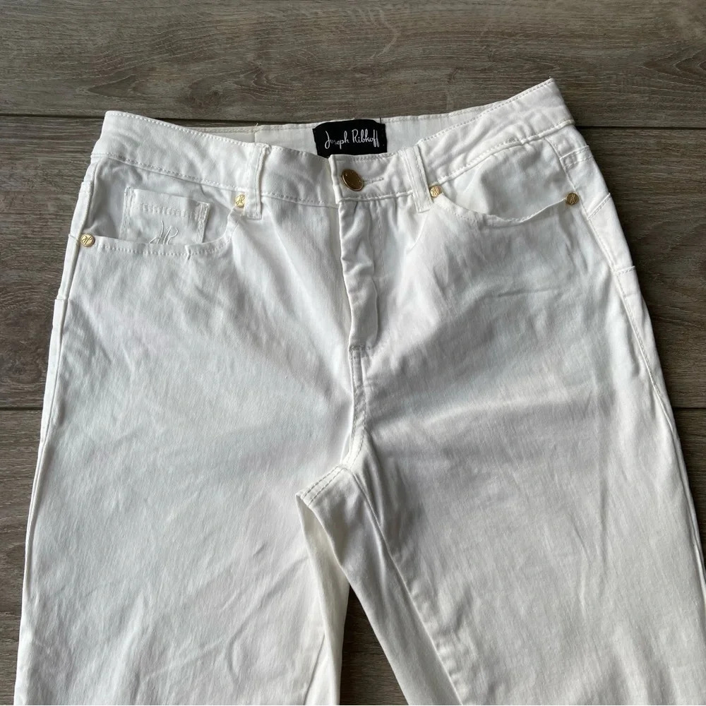 Joseph Ribkoff Embroidered Leg Jean - Picture 5 of 15